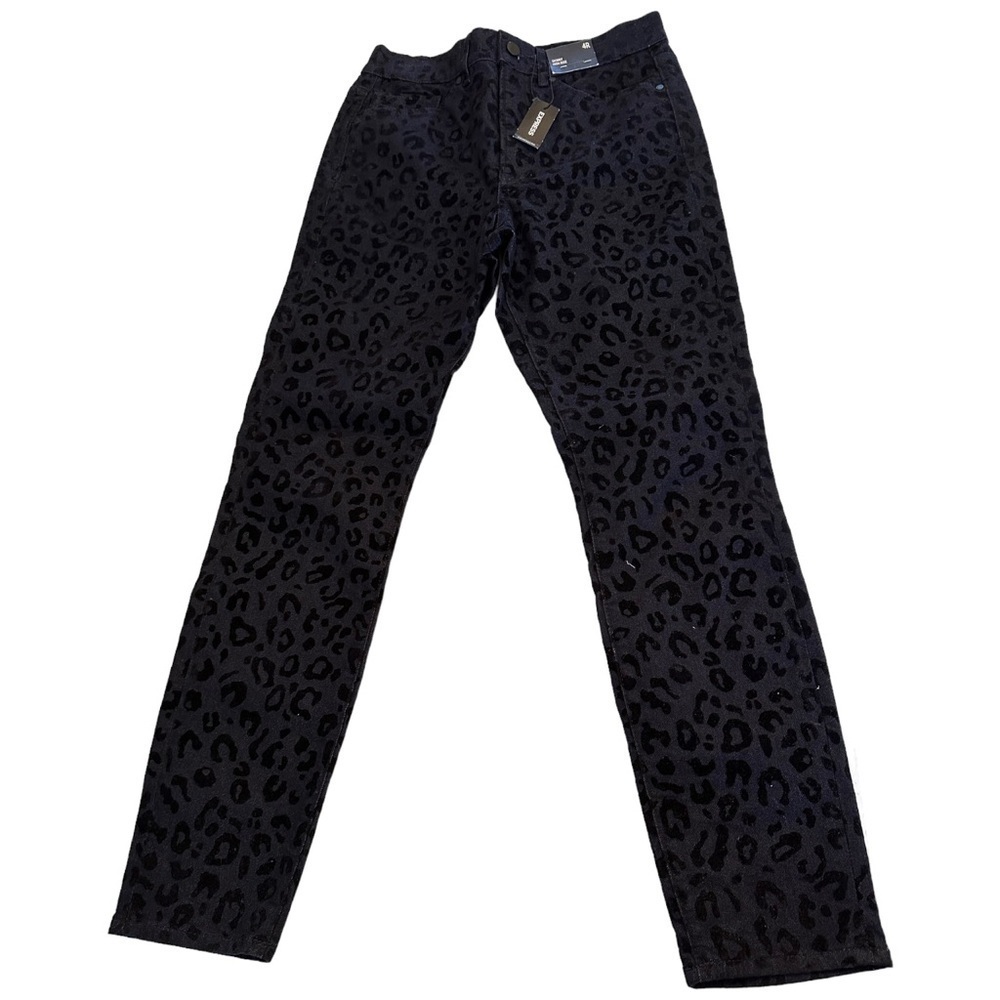 Express NWT High Waisted Skinny Cheetah Animal Print Jeans